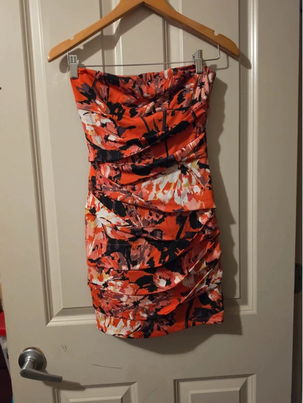 Nikibiki strapless floral bodycon mini dress